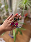 گوشواره زنانه طرح جواهر و سنگ