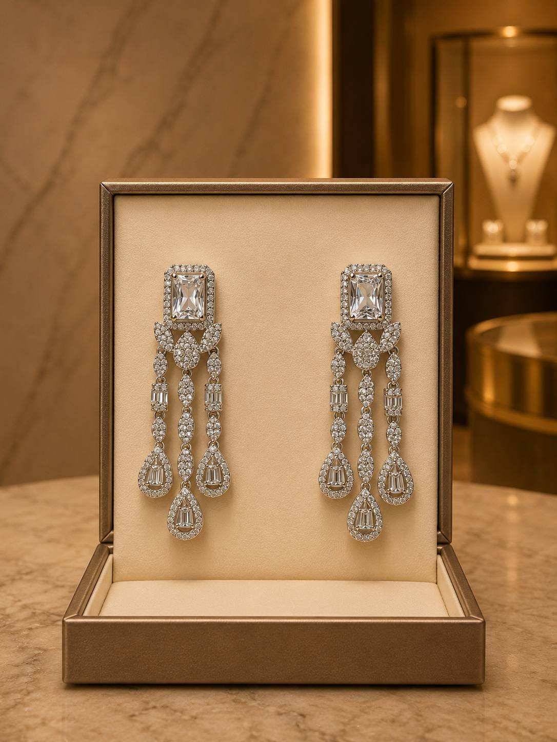 گوشواره زنانه طرح جواهر